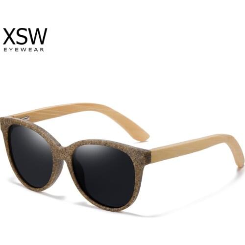 XSW Wooden Fashion Oval Sunglasses Women Luxury Brand Polarized Sun Glasses Female Mirror Shades Ladies Oculos De Sol Feminino