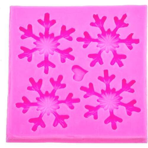 Christmas snowflakes cooking tools Christmas wedding silicone mold fondant cake decoration sugar baking kitchen DIY tools F-1049