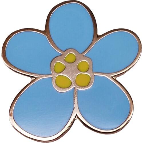 Blue Flower Forget Me Not Pin inspired from the British favourite Myosotis perfect gift for nature lover or gardener