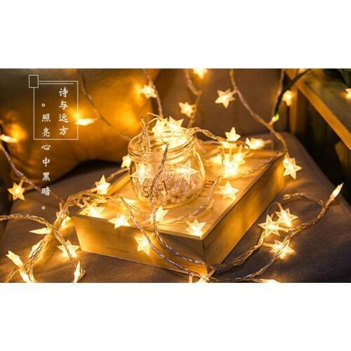Nordic explosion models ins with the star lights girl heart harvester dormitory literary led small string Korean style decorativ