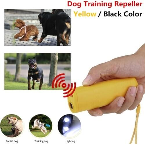 Dog Ultrasonic Anti Barking Device 3 in 1 Dog Training Anti-barking Device with Flash Light Outdoor Pets Dogs Repellent Training