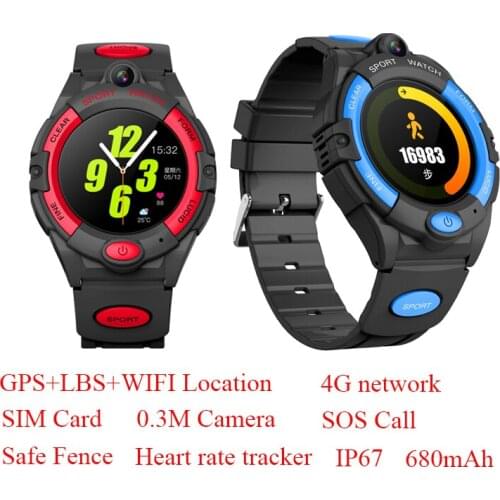 GPS+WIFI+LBS Positioning 4G Smart Watch for Kids SOS Call Child Smart Clock Touch Screen Waterproof Sport Watches with Camera