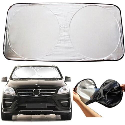 Universal Big Auto Car Vehicles Front Window Windshield Folding Visor Reflective UV Sunshade Heat Block Cover