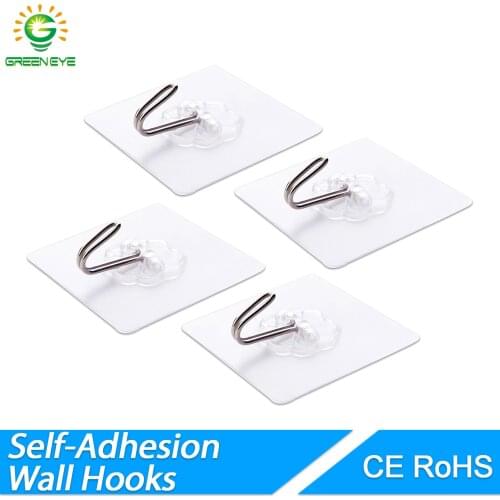 Universal Hook Home Kitchen Wall Rack Strong Adhesive Wall Hook Adhesive Hook is Strong And Transparent Punch-Free
