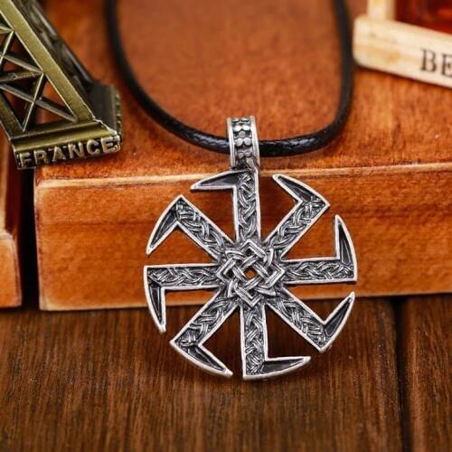 Vintage Symbol Pendant Retro Viking Rune Amulet Men and Womens Necklace