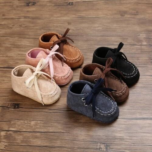 Toddler Baby Boys Girls High Tops Ankle Sneakers Soft Anti-Slip Sole PU Leather Infant Newborn Prewalker First Walking Cr