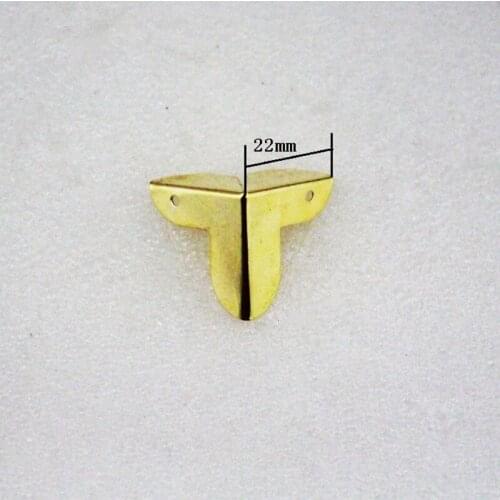 Luggage Case Box Corner Brackets Decorative Corner For Furniture Decoration Triangular Protector,Yellow Color,22*22*23mm,8Pcs