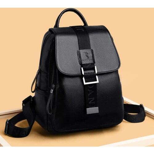 Womens Leather Backpacks Ladies Anti Theft Rucksack Female Waterproof Bagpacks Stylish Backpack PU Back Pack 2021 New Mochila