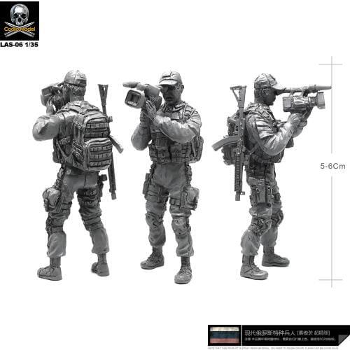 1/35 Model Kits Russian Special Force 1 Pei Resin Soldier Unmounted Las-06