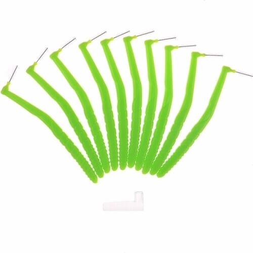 10PCS/20PCS I Shaped/L Shaped Interdental Brush Floss Interdental Cleaners Dental Teeth Brush Toothpick Oral Care Tool
