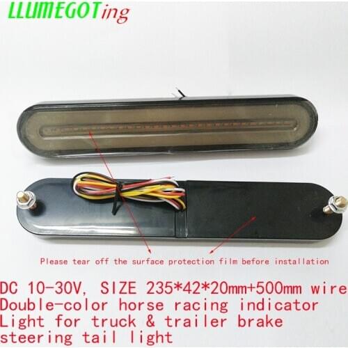 2x Halo Ring 10-30V SMD2835 3 in 1 Waterproof Tail Brake Stop Water Flowing Turn Signal Lamp Neon LED Trailer Truck Brake Light