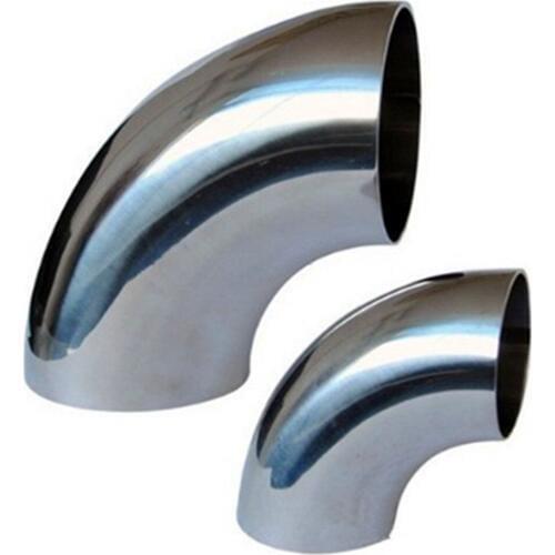 304 Stainless Steel 90 Degree OD 45/48 mm x 1.5mm Thick Sanitary Weld Elbow Tail Pipe Fitting