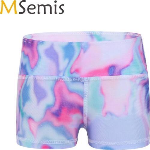 Girls Ballet Short Hot Pants Gymnastics Leotard Ballerina High Waist Stretchy Dance Costume Bottoms for Activewear Sport Running