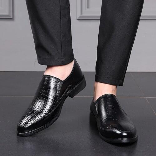 Brand Men Wedding Oxford Leather Shoes FormalBusiness Mens Shoes Men Loafers Flats Pop erf