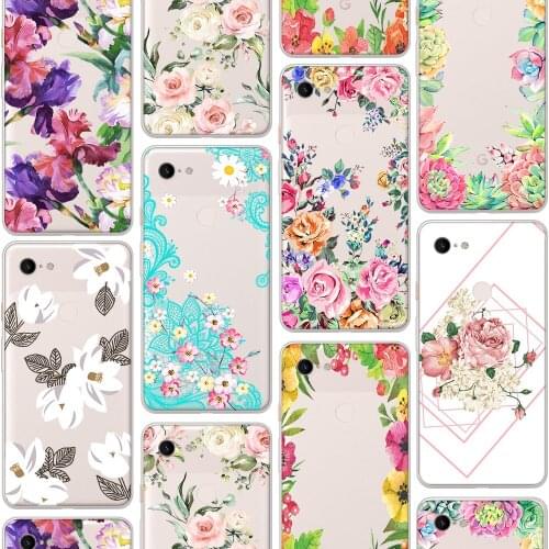 Ciciber Luxury Fashion Retro Flower Case for Google Pixel 5 4 3 2 XL Soft Silicone Funda for Google Pixel 4a 3a XL Coque Cover