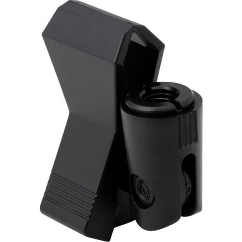 Flexible Microphone Mic Stand Accessory Plastic Clamp Clip Holder Mount Black