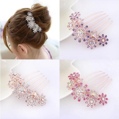 Fineone Rhinestone Headdress Comb Hair Accessories Headdress Bridal Hair Comb Hair clip