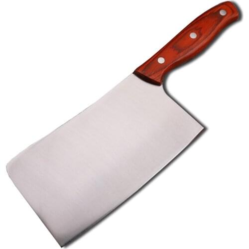 Xiangzuo 5cr13mov Blade Kitchen Mahogany Handle Household Chicken And Fish Bone Chopping EDC Tool Knife