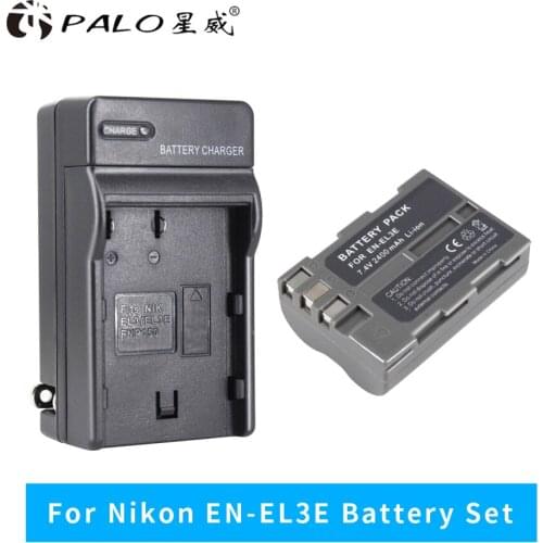 PALO EN-EL3E en EL3E ENEL3E li-ion digital camera batteries + chager for Nikon D70 D70S D80 D90 D100 D200 d300 D300S D700