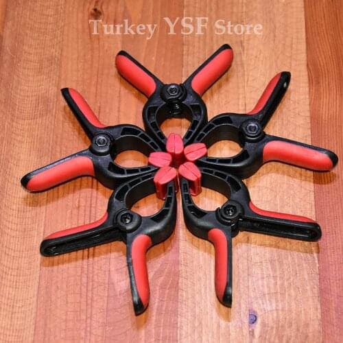 85 mm Small Spring Clamps Heavy Duty Plastic Clamp Set for WoodWorking DIY Tools 5 PCS/lot