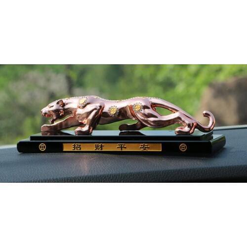 New car perfume innovative car mounted accessories copper coin alloy leopard car alloy leopard interior accessories crafts Home