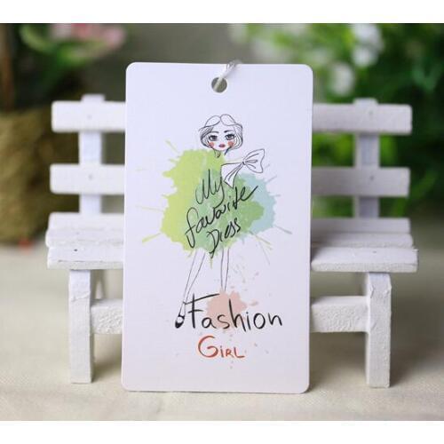 Clothing garment customized paper hang tags/swing tags/printed tags/labels/main label/logo/brand