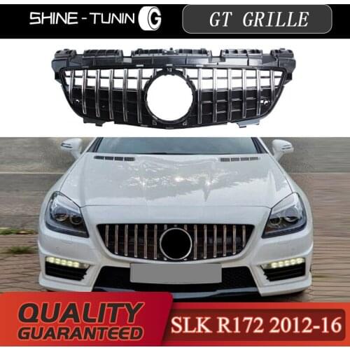 Front grille R172 Diamond grill Suitable for M-B SLK Class R172 GT GTR Grille SLK250 SLK350 SLK200 2012-16 without emblem