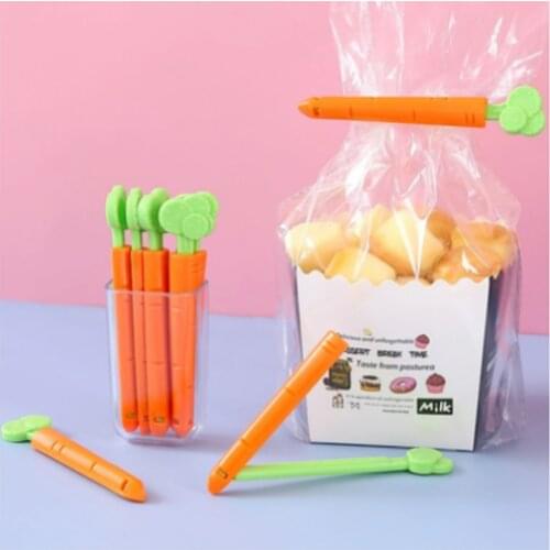Plastic Carrot Food Bags Sealer Clip Fresh-Keeping Clamp Food Sealers Snack Bags Sealing Clip Mini Kitchen Accessories Gadget