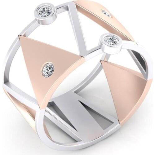 Popular Classic Triangle Crystal Rings For Women Trendy Geometric Alloy For Wedding Party Ring Jewelry 2020 Hot Sale Accessories