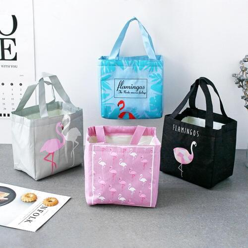 Portable Waterproof Insulated Canvas Lunch Bag Thermal Food Picnic Lunch Bags for Women kids Men Cooler Lunch Box Bag Tote