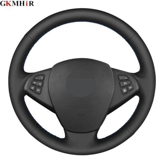 Hand-stitched Non-slip Black Artificial Leather Car Steering Wheel Cover For BMW X3 E83 2005 2006 2007 2008 2009 2010