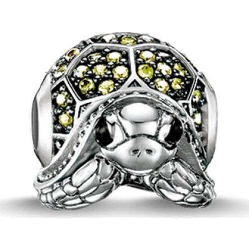 Silver Green Occean Animal Turtle Tortoise Karma Beads Fit Bracelet Necklace, DIY Bead Accessories Jewelry Gift For Women Men