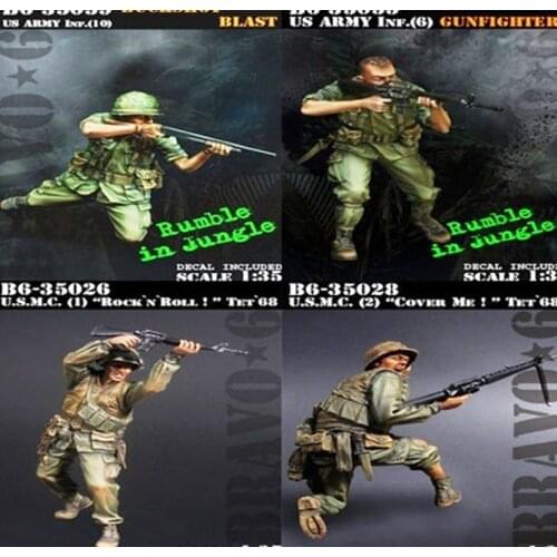 1:35 scale die-cast resin special forces soldiers 4 character scenes need to be assembled and colored by themselves