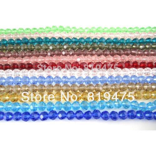 8mm Glass crystal beads Faceted Round Ball Beads Charms for jewelry making multi-color wholesale and retail