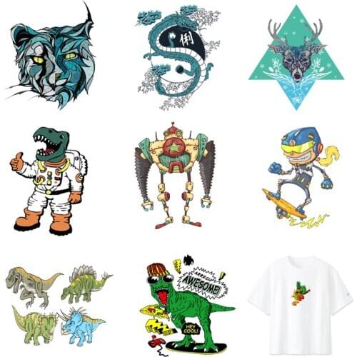 Iron-on Transfers for Clothing Patches Thermo Stickers on Clothes Stripe Rock Diy Patch Vinyle Adhesive Flex Fusible Transfer C