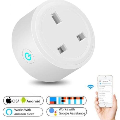 UK 20A Smart Plug Wifi Smart Socket Energy Monitor Timing Function Smart Life APP Remote Control Works With Alexa Google Home