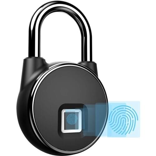 Smart Intelligent Fingerprint Lock IP66 Waterproof Anti-Theft Security Padlock Thumbprint Without Key Rechargeable Locker ZW01