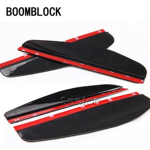 BOOMBLOCK 2x Rearview Mirror Rain Eyebrow For hyundai i30 ix35 solaris accent tucson 2017 KIA rio k2 3 ceed sportage Accessories