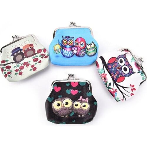 Owl Printing Ladies Coin Purse Pocket Coin Pouch Key Credit Coin Purse