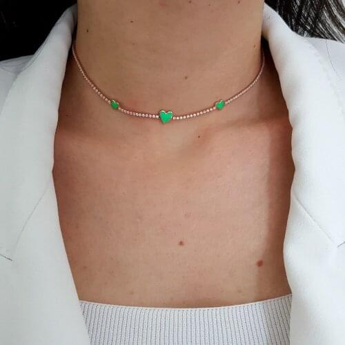 New Love Fashion Waterway Choker 925 Silver Star Flower Heart Necklace For Women Trendy Super Luxury Turkish Fine Jewelry