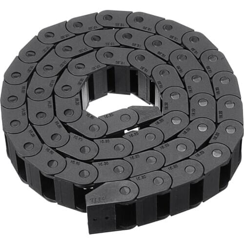 1M Black Nylon Drag Chain Cable 10* 20mm Transmission Chains Wire Carrier Bridge Shaped For Electronic CNC Machine Tools