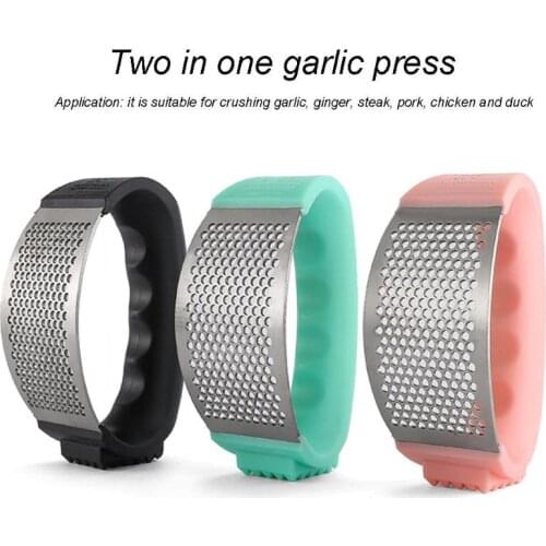 1pcs Stainless Steel Garlic Presses Household Manual Minced Chopped Vegetables Meat Ginger Garlic Creative Gadgets For Kitchen