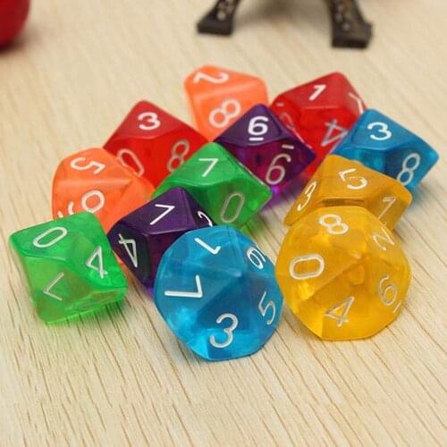 10pcs 10 Sided D10 Dices Role Playing Games Party Favor Board Game Lovers Dice Toy Gift