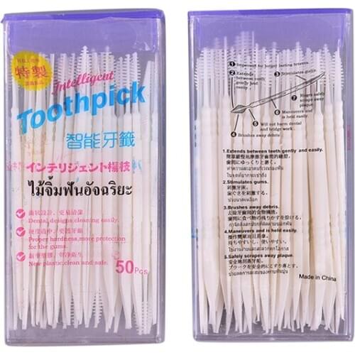 100Pcs Double Superfine Tooth Stick Oral Care Clean Teeth Food Residue Toothpick Dental Floss Rods Brush Bamboo Stick
