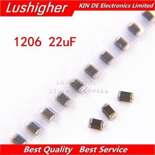 100pcs 1206 22uf 226K 250V X7R Error 10% SMD Ceramic Capacitor MLCC