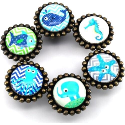 1x Vintage crystal single hole Handles Cartoon drawer cabinet furniture Handles childs room door Handle