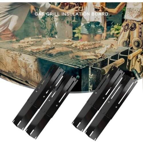 4Pcs Stainless Steel Grill Heat Shield Tents Replacement Part Plate Shield Fit for Thermos BBQ Tool Grill Burner Accessories