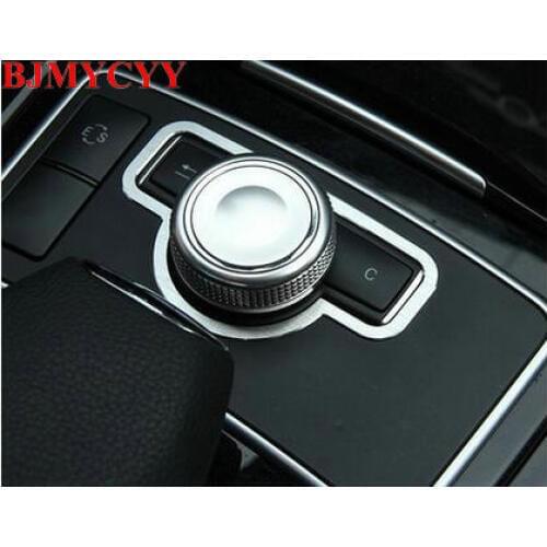 BJMYCYY car styling Center Console Multimedia Switch Button Cover Trim for Mercedes BENZ C E GLK CLS Class W204 W212 W218 X204