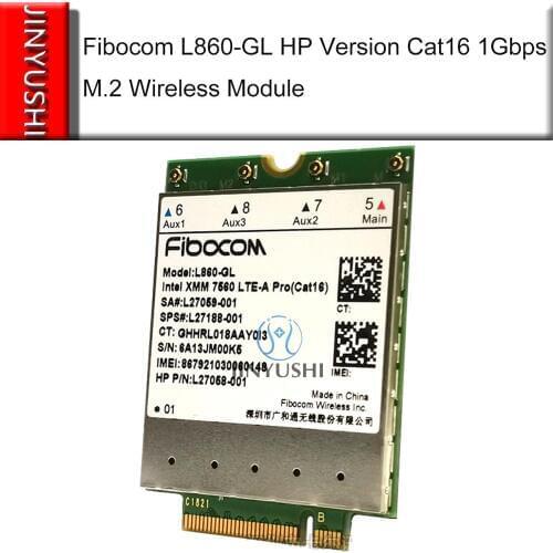 Fibocom L860-GL Intel XMM 7560 LTE-A Pro cat16 1Gbps SPS#L27188-001 wireless module WWAN for HP Elitebook X360 830 840 850 G6