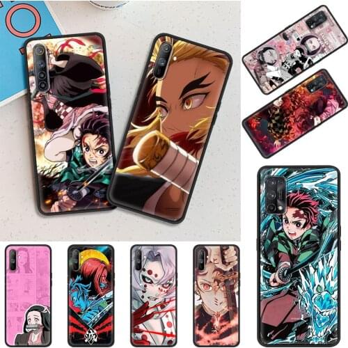 Anime Kimetsu No Yaiba Demon Slayer Cell Phone Case for Realme 6 C3 7 5 X50 Pro XT C15 C11 7i V5 V15 5G C20 C21 Cover Capa Coque